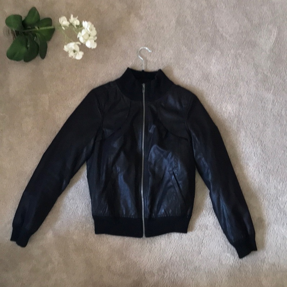 DKNY Vegan leather bomber jacket